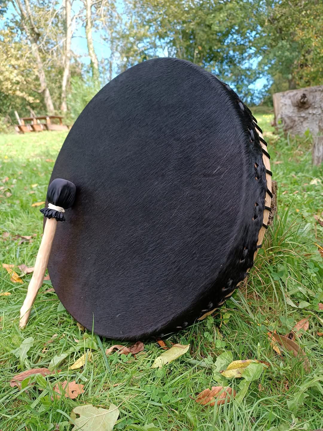 Tambour au tressage marron