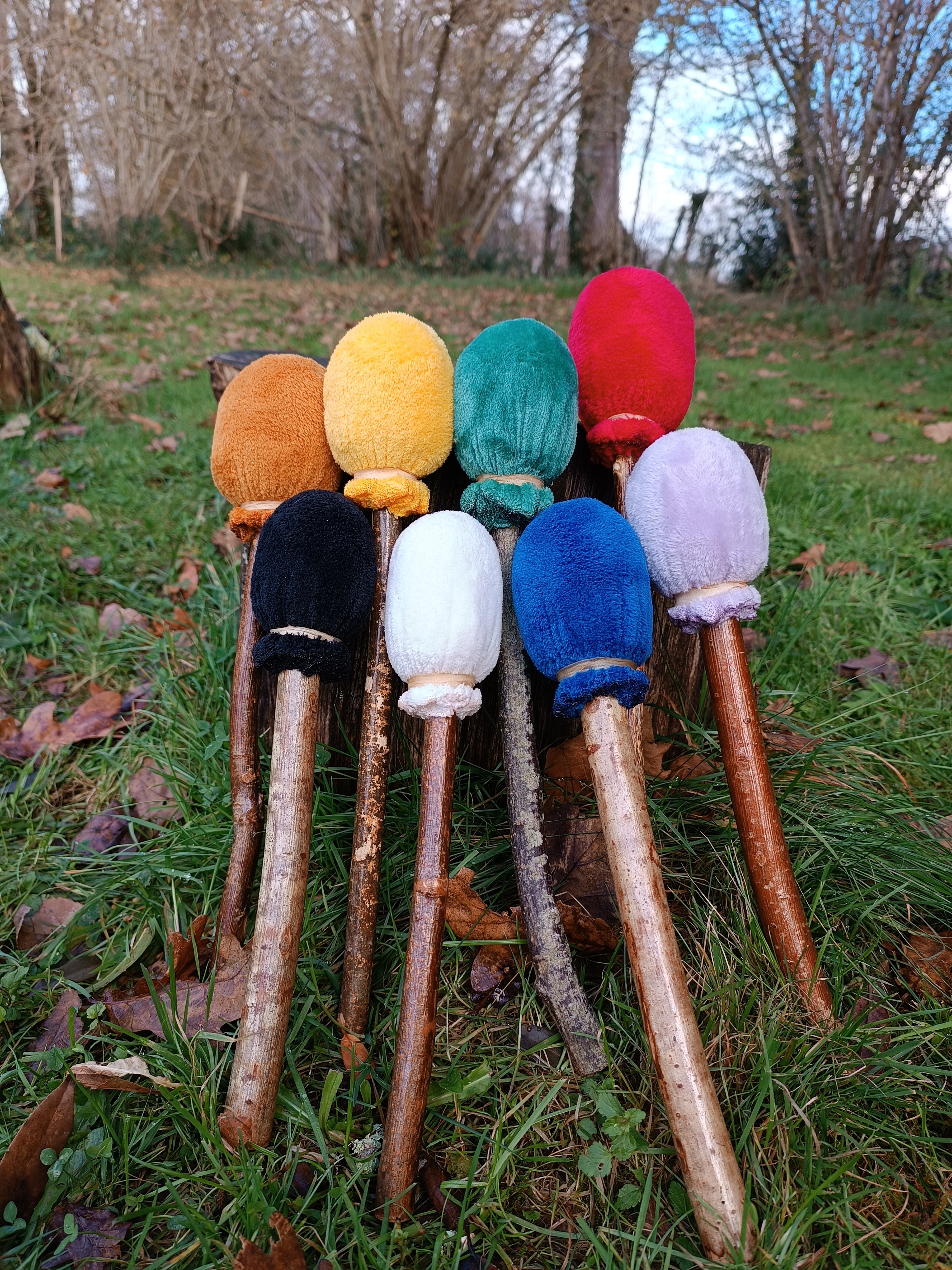 Plusieurs mailloches de couleurs